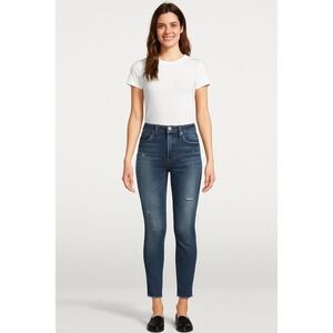 Moussy Vintage Skinny Jeans Women 28‎ Actual 30 Japan Denim Distressed Mid-Rise